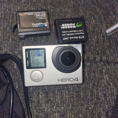 GoPro Hero4 Silver Action Camera Touch LCD + Accessories - Image 1 of 4