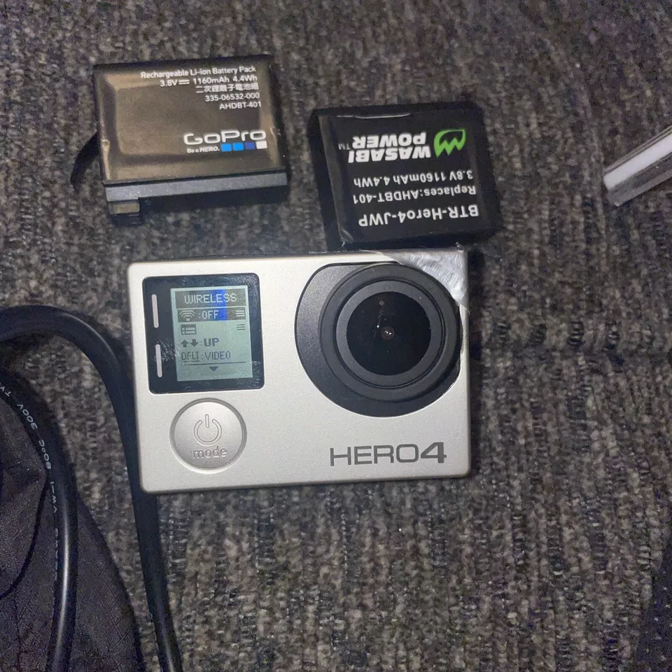 GoPro Hero4 Silver Action Camera Touch LCD + Accessories - Image 1 of 4