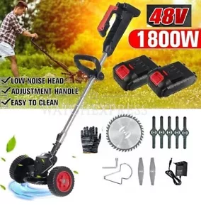 DECESPUGLIATORE A BATTERIA 48V TAGLIABORDI ELETTRICO TAGLIAERBA DOPPIA BATTERIA - Foto 1 di 17