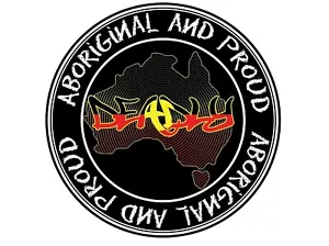Aboriginal and Proud Sticker 100 x 100mm Aboriginal Flag INCLUDES FREE STICKER - Picture 1 of 5