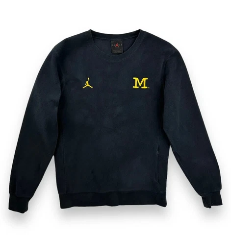 Nike Jordan Michigan Wolverines Pullover Fleece Sweatshirt Mens Small • EUC Cover