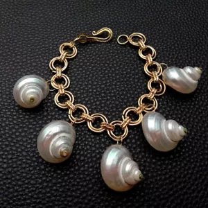 Natural White Sea Shell Charm Bracelet For Women Jewelry Summer Beach Bracelet - Picture 1 of 6