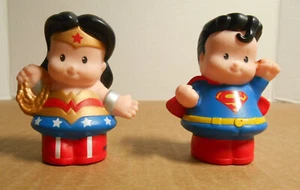 Fisher Price Little People DC Super Friends Superman & Wonder Woman Y3 - Picture 1 of 6