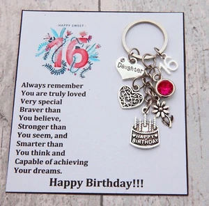 Personalised HAPPY BIRTHDAY Gifts Keyring 13th16th 21st 30th 40th Gift for her - Picture 1 of 3