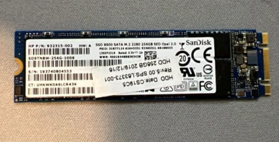 Sandisk 256GB X600 SSD M.2 2280 SATA  SD9SN8W-256G-1006  rev 5.0 - Image 1 of 2