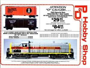  Weaver O Gauge Erie Lackawanna Vintage Druck Anzeige Wandbild Dekor P&D Hobby - Bild 1 von 1