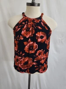 NWT VOLCO CAMI TANK TOP RED FLORAL SZ 10 - Picture 1 of 6