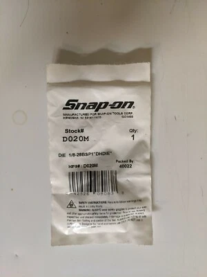 Snap On D020M DIE 1/8-28BSP1"DHDIE" MFG#D020M — 第 1/2 张图片