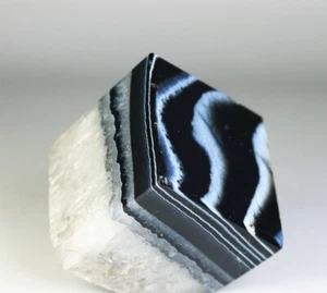 Natural Cube Stripe Orca Agate With Quartz Crystal Palm Stone Reiki Healing - Picture 1 of 11