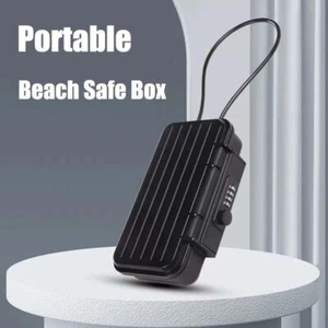 Caja fuerte de playa con contraseña de 4 dígitos impermeable caja de llaves de playa hogar dormitorio coche - Imagen 1 de 12