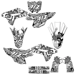 2021-2023 CRF 450 R ZANY White Senge Graphics Kit Compatible with Honda - Bild 1 von 10