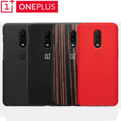 Funda 100% Oficial Original Oneplus 6T Silicona Arenisca Nylon Carbono Cubierta Foto 1 de 4