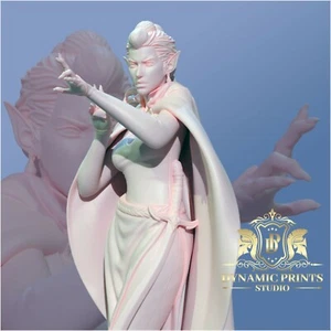 Naivera - Drow Caster Priestess - Dynamic Prints Exclusive 35mm Miniature D&D - Picture 1 of 6