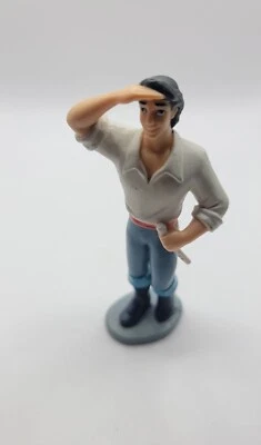 Figura de PVC de colección Disney La Sirenita Príncipe Eric adorno de pastel juguete Foto 1 de 2