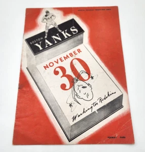 NFL FOOTBALL PROGRAM - WASHINGTON REDSKINS @ BOSTON YANKS - 1947 - Picture 1 of 4