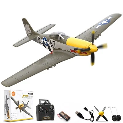 Avión de radiocontrol VOLANTEX P51D Mustang 2.4G 4 canales acrobacias aéreas RTF avión motor sin escobillas Foto 1 de 4