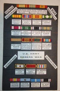 USA-RAPPELS DE MEDAILLES AMERICAINES-GUERRES DE COREE 1950 & VIETNAM 1965 WAR - Imagen 1 de 1
