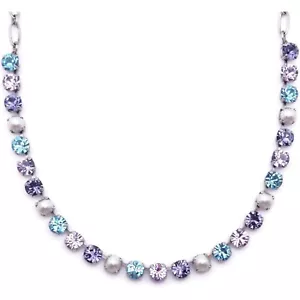 Mariana Blue Moon Silver Necklace Purple Blue Crystal with Faux Pearl 1152 NWT - Picture 1 of 3