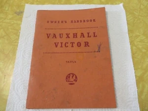 Vintage 1958 Vauxhall Victor F Model Owner's Manual - Picture 1 of 5