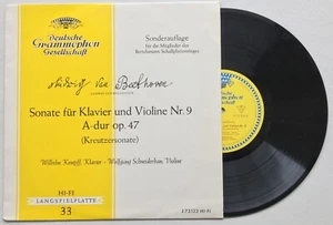 KEMPFF / SCHNEIDERHAN / BEETHOVEN Sonata Piano & Violin 10" DGG EX/EX - Picture 1 of 2