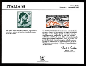 SOUVENIR CARD MINT ITALIA '85 Rome, Italy MINT 1985 - Picture 1 of 1