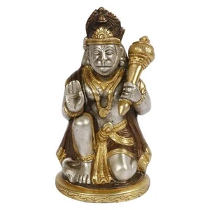 Estatua de latón Lord Bajrangbali Hanuman Ji Bajrang Bali ídolo Pooja hogar 6 pulgadas - Imagen 1 de 6