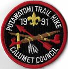 1991 Potawatomi Trail Hike Calumet Council Red Bdr. [Mx-9870]