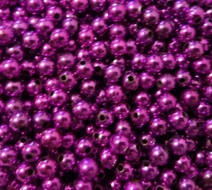 1,000 pcs Metallic Purple Loose Artificial Plastic Pearls 6mm Round Craft Beads - Picture 1 of 2