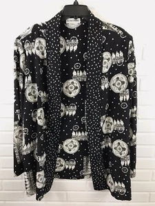 Alfred Dunner Damen Cardigan vorne offen Langarm gepolsterte Schulter Größe 22W - Bild 1 von 5