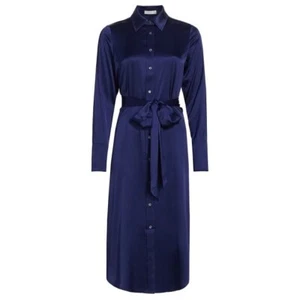 Ramy Brook NWT Blue Victoria Silk Shirtdress (No Belt) Sz Large - Picture 1 of 7