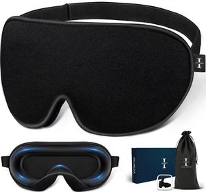 Eye mask for Sleeping - 3D Sleep mask for Men and Women - 100% Blackout Light - Picture 1 of 9