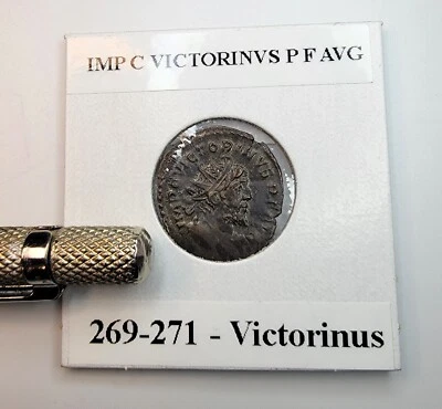 Victorinus Antoninianus Æ RIC V 114 IMP C VICTORINVS P F AVG / INVICTVS - Image 1 of 4