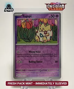 Togepi 083/197 Reverse Holo Pokemon TCG: Obsidian Flames Card MINT SHIPPED TODAY - Picture 1 of 2