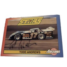 90s Arizona Stars Dirt Track Racing Todd Andrews Autograph Signed Card #9