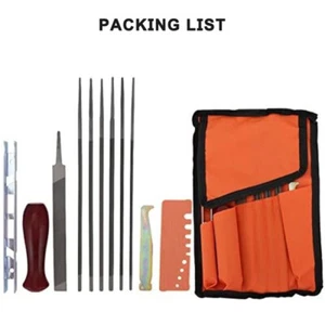 12 pz kit di affilatura catena motosega set di strumenti guida barra file strumenti affilatrice - Foto 1 di 4