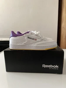 Reebok Club C 85 Eric Emanuel Blanco Púrpura Amarillo UK4.5 (US5.5) FY3411 - Imagen 1 de 7