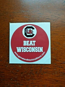 RARE SC Gamecocks Vintage Sticker Aufkleber Football BEAT WISCONSIN G21 - Bild 1 von 1