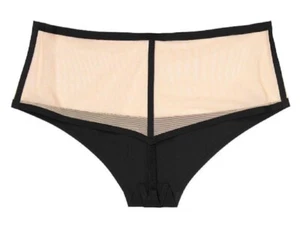 Panty nuovo con etichette Victorias Secret Luxe Lingerie vita alta rete trasparente perizoma nero XS - Foto 1 di 5