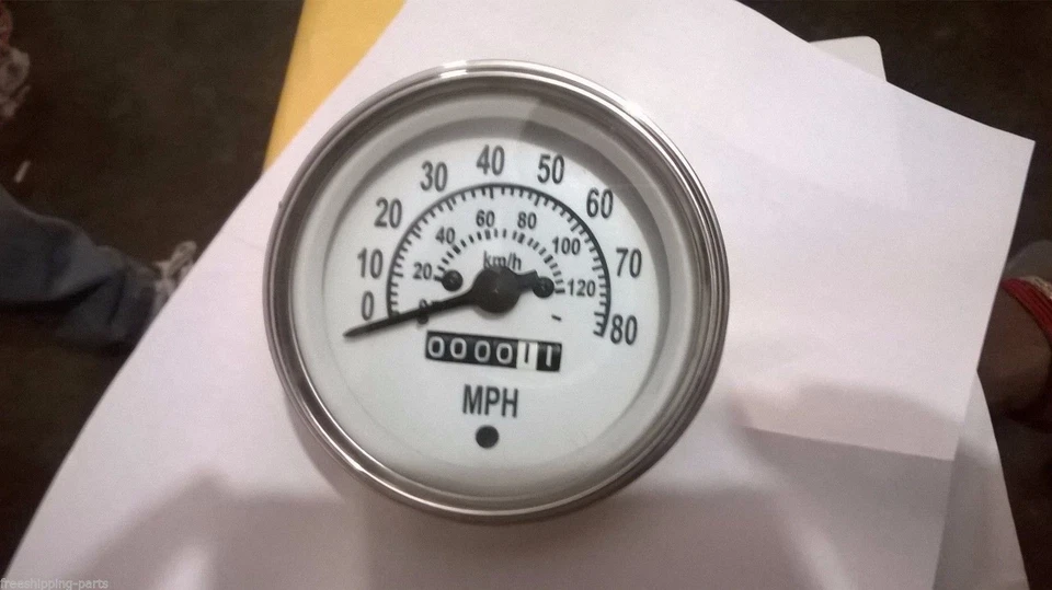 Willys M Series Jeeps, MB, GPW, CJ2A, CJ3A , CJ3B Speedometer - km/h / MPH - WH - Image 1 of 4