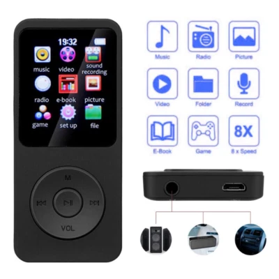 Unterstützt 128GB Bluetooth MP4/MP3 Verlustfrei Musik Player FM Radio Recorder Sport - Bild 1 von 4