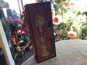 Vintage Chinese 4 Layer~3 Layer Puzzle Balls Carved Resin Stand With Box 11” - Picture 1 of 9