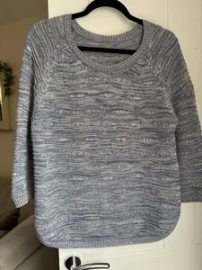 Blauer glitzernder Pullover Größe 14 - Pulli ohne Etikett - schöne Qualität - Bild 1 von 7