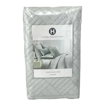 Hotel Collection Layered Frame Quilted EURO Sham PALE JADE - $120 - Image 1 of 4