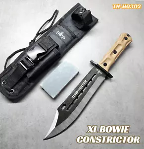 Outdoor Bowie Survivor Messer 440 Stahl Messer „ CONSTRICT“+ Schleifstein + Etui - Bild 1 von 8