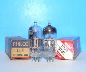 19J6 NOS Radio Audio Verstärker Electron Vintage Vakuum Röhren 2 Valve geprüft 19J6 - Bild 1 von 3