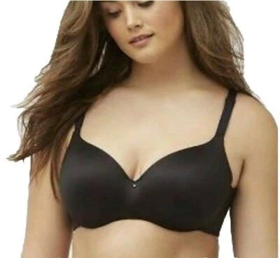 Lane Bryant Cacique Bra Backsmoother Lightly Lined Balconette Size 50DD Black - Image 1 of 4