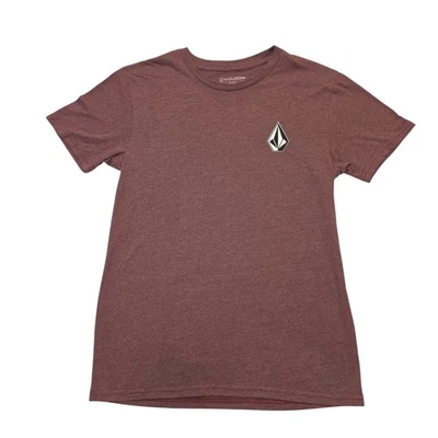 Volcom Men's Logo Graphic T-Shirt Maroon Heather Cotton Blend Size M - Image 1 of 4