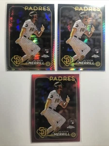 Jackson Merrill (3) 2025 Topps Chrome ROOKIE RC PRISM REFRACTOR PINK SHARP!! - Bild 1 von 5