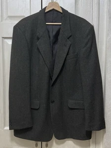 Oleg Cassini Herren 42R Dunkelgrün Fischgrät Sport Mantel Tweed Blazer - Bild 1 von 13