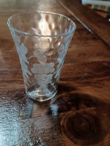 6er Set Vintage strukturierte geätzte Trauben Cluster Cordial Gläser - Bild 1 von 6